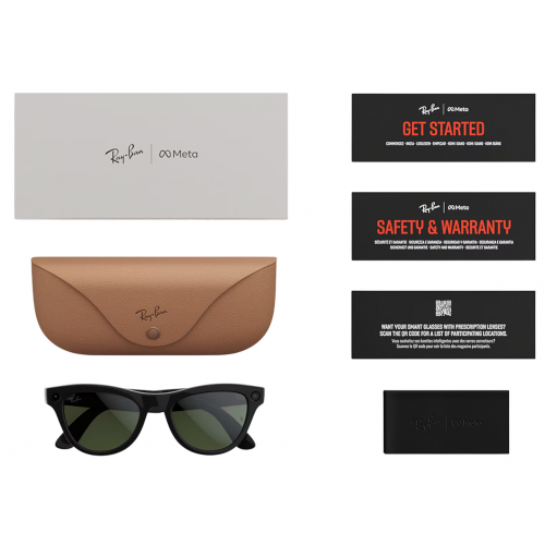Умные очки Ray-Ban Meta* Skyler Gen 2 Shiny Black, Фотохромные линзы Graphite Green Transitions (RW4014)